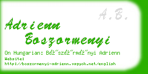 adrienn boszormenyi business card